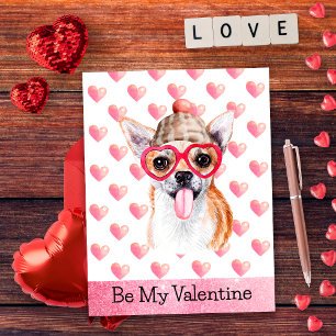 Cartes Pour Fêtes Annuelles Drôle de Chihuahua Be My Valentine Chien Saint-Val