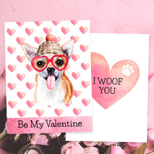 Cartes Pour Fêtes Annuelles Drôle de Chihuahua Je t'aime toi mon chien Saint-V
