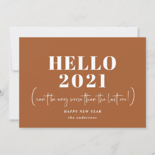 Cartes Pour Fêtes Annuelles Drôle de la typographie moderne bonjour nouvelle a