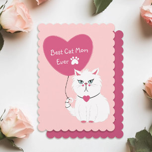 Cartes Pour Fêtes Annuelles Drôle de Meilleure Maman de Chat Mère Fête des Mèr