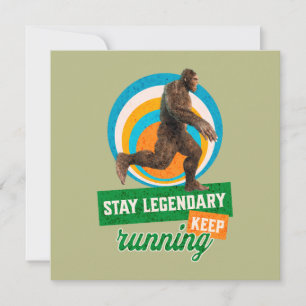 Cartes Pour Fêtes Annuelles Drôle de motivation de course de Bigfoot