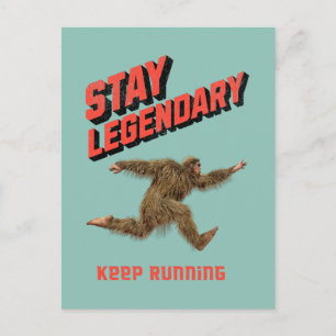 Cartes Pour Fêtes Annuelles Drôle de motivation de course de Bigfoot