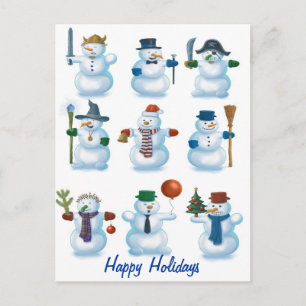 Cartes Pour Fêtes Annuelles drôle de neige