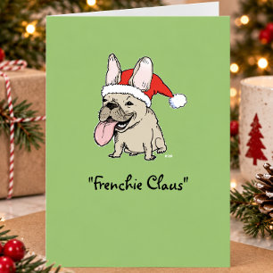 Cartes Pour Fêtes Annuelles Drôle de Noël de Bouledogue Français Mignon French