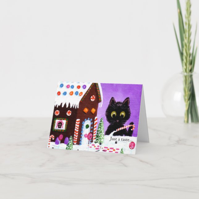 Cartes Pour Fêtes Annuelles Drôle de Noël des chats, dessins animés (Devant)