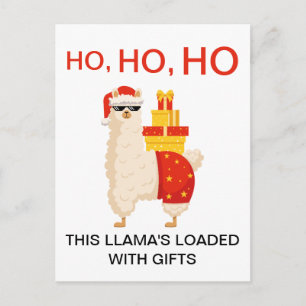 Cartes Pour Fêtes Annuelles Drôle de Noël Simple Disco Santa Lama