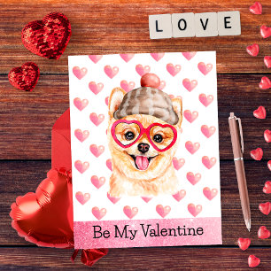 Cartes Pour Fêtes Annuelles Drôle de Poméranie Sois Ma Saint-Valentin Chien Sa