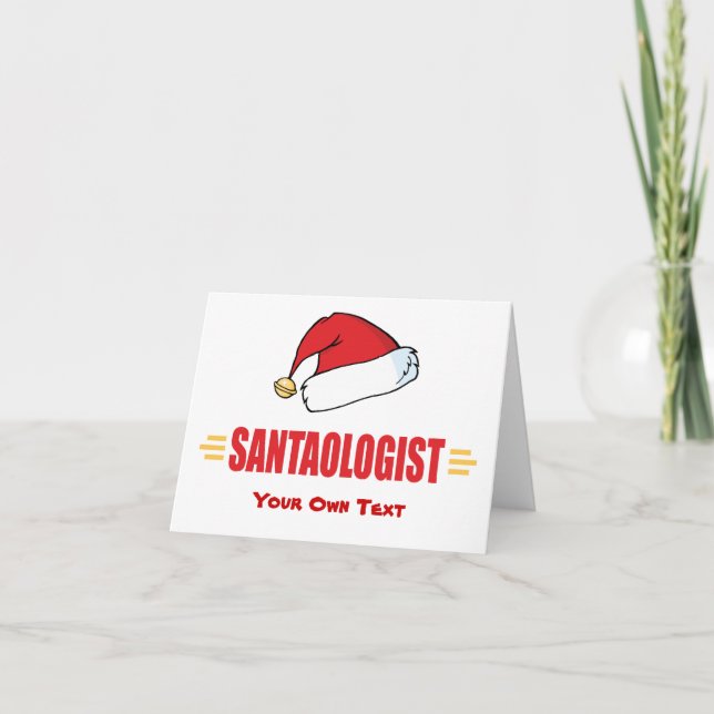 Cartes Pour Fêtes Annuelles Drôle de Santa Hat (Devant)