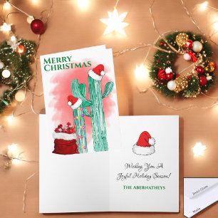 Cartes Pour Fêtes Annuelles Drôle de Southwest Joyeux Noël Saguaro Cactus
