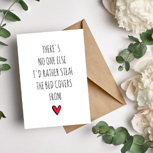 Cartes Pour Fêtes Annuelles Drôle de voleur de couvertures de lit 