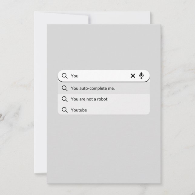 Cartes Pour Fêtes Annuelles Drôle de vous auto-compléter humour de la Saint-Va (Devant)