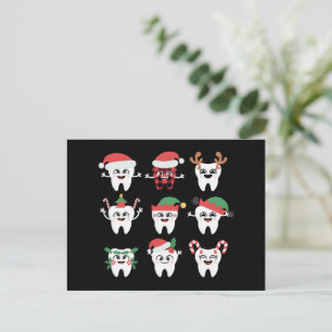 Cartes Pour Fêtes Annuelles Drôle Dental Noël Dents mignon Noël Dentiste