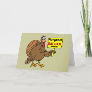 Cartes Pour Fêtes Annuelles Drôle dinde Thanksgiving