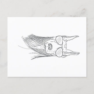 Cartes Pour Fêtes Annuelles Drôle Doberman Chien avec lunettes de soleil