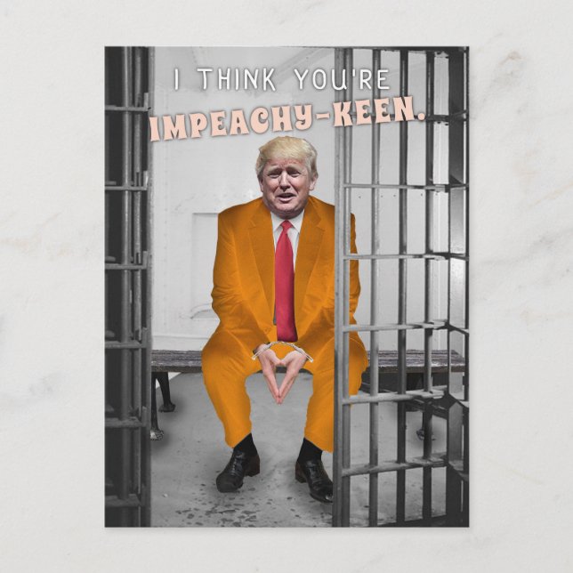 Cartes Pour Fêtes Annuelles Drôle Donald Trump dans l'Humour de la prison (Devant)