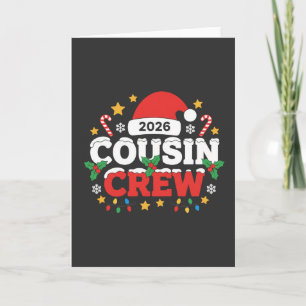 Cartes Pour Fêtes Annuelles Drôle Équipage de cousins 2026 Rassemblement famil