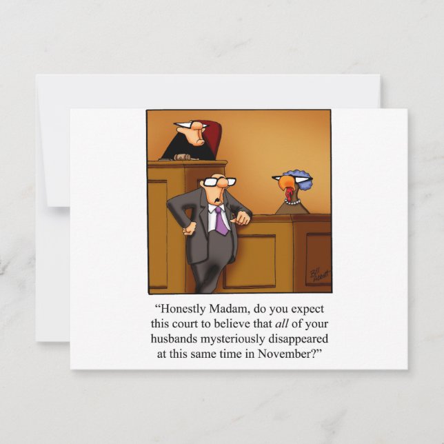 Cartes Pour Fêtes Annuelles Drôle essai en Turquie de Thanksgiving ! (Devant)