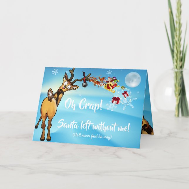 Cartes Pour Fêtes Annuelles Drôle excuse de fin de Noël (Devant)