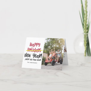 Cartes Pour Fêtes Annuelles Drôle fin heureux photo du Nouvel An