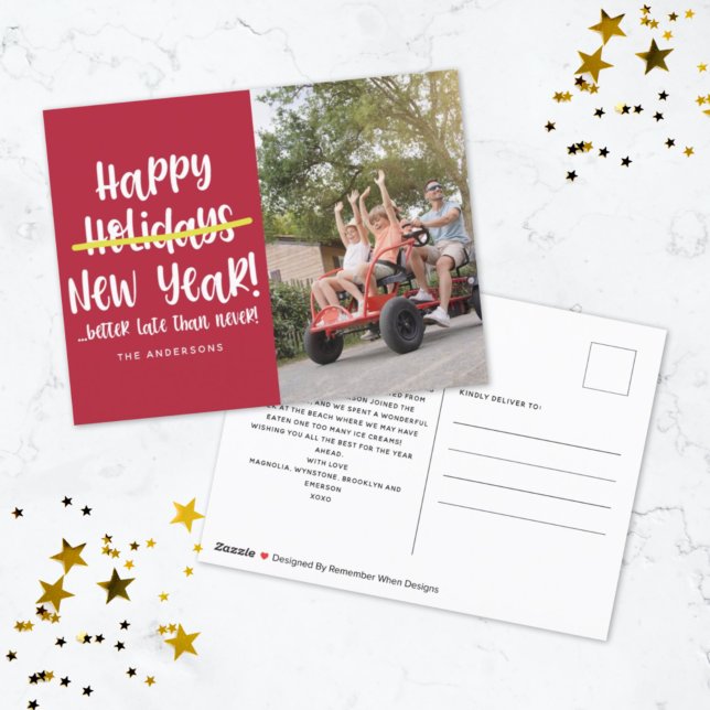 Cartes Pour Fêtes Annuelles Drôle fin heureux photo du Nouvel An (Créateur téléchargé)