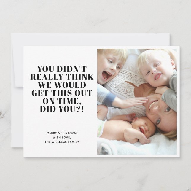 Cartes Pour Fêtes Annuelles Drôle fin Joyeux Noël Photo (Devant)