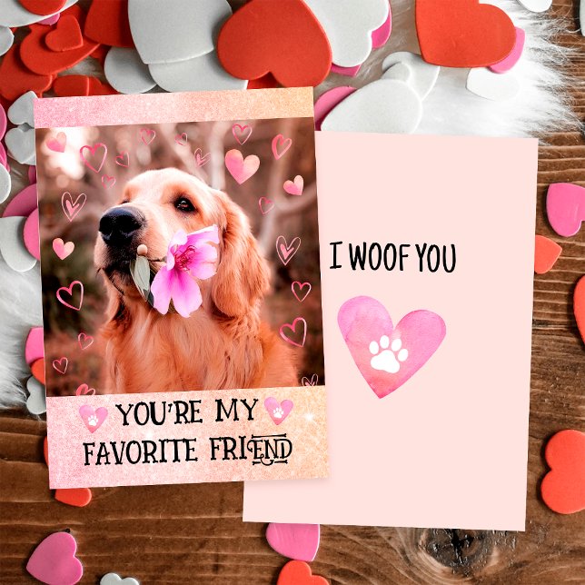 Cartes Pour Fêtes Annuelles Drôle Golden Retriever Je t'ai maudit Saint Valent (Créateur téléchargé)