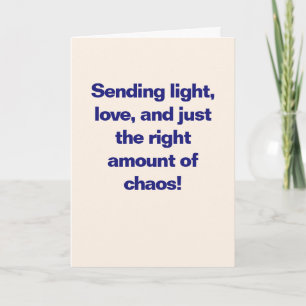 Cartes Pour Fêtes Annuelles Drôle Hanoukka Love Lights Chaos Blue Custom