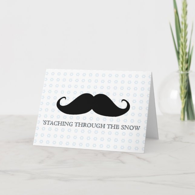 Cartes Pour Fêtes Annuelles Drôle hipster moustache vacances xmas moustaches (Devant)