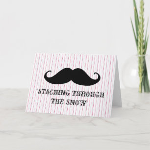 Cartes Pour Fêtes Annuelles Drôle hipster moustache vacances xmas moustaches