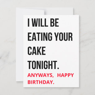 Cartes Pour Fêtes Annuelles Drôle Humour Naughty Happy Birthday Card