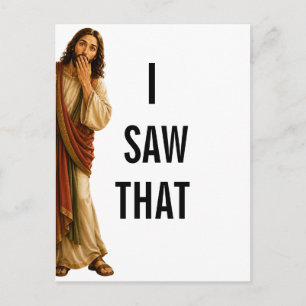 Cartes Pour Fêtes Annuelles Drôle Jésus j'ai vu ça