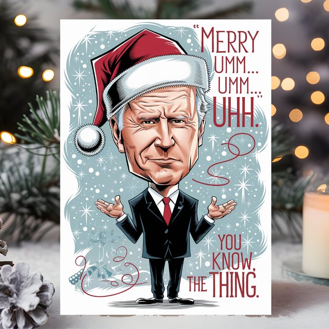 Cartes Pour Fêtes Annuelles Drôle Joe Biden Joyeux Noël Vous Connaissez La Cho (Créateur téléchargé)