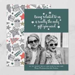 Cartes Pour Fêtes Annuelles Drôle Le Seul Cadeau Dont Vous Avez Besoin   Photo