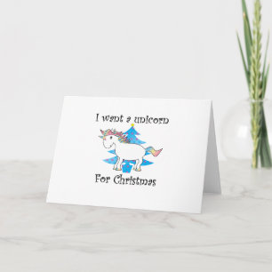 Cartes Pour Fêtes Annuelles Drôle licorne cadeau de noël