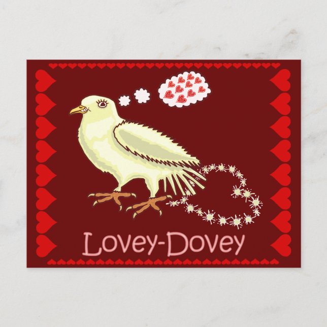 Cartes Pour Fêtes Annuelles Drôle Lovey-Dovey Valentine's Day Dove (Devant)