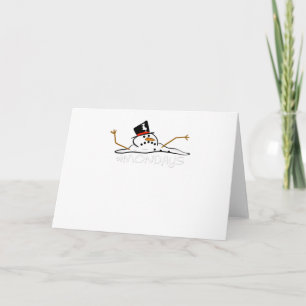 Cartes Pour Fêtes Annuelles Drôle LUNDI MELING SNOWMAN