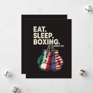 Cartes Pour Fêtes Annuelles Drôle Manger Dormir Répéter Boxe