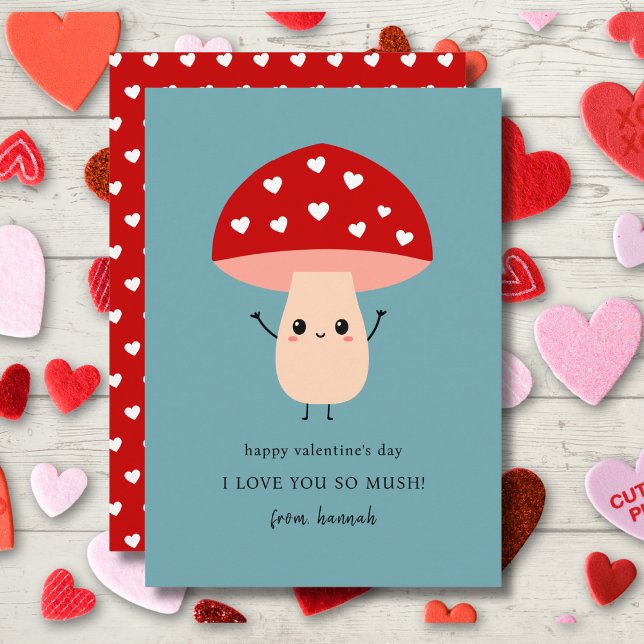 Cartes Pour Fêtes Annuelles Drôle mignon Vous Aimez Si Mush Happy Valentine (Créateur téléchargé)