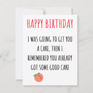 Cartes Pour Fêtes Annuelles Drôle Naughty Dirty Happy Birthday Card