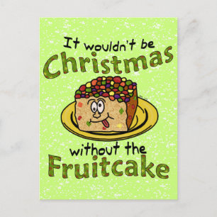 Cartes Pour Fêtes Annuelles Drôle Noël Cartoon Fruitcake