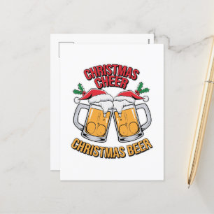 Cartes Pour Fêtes Annuelles Drôle Noël chère mot art bière