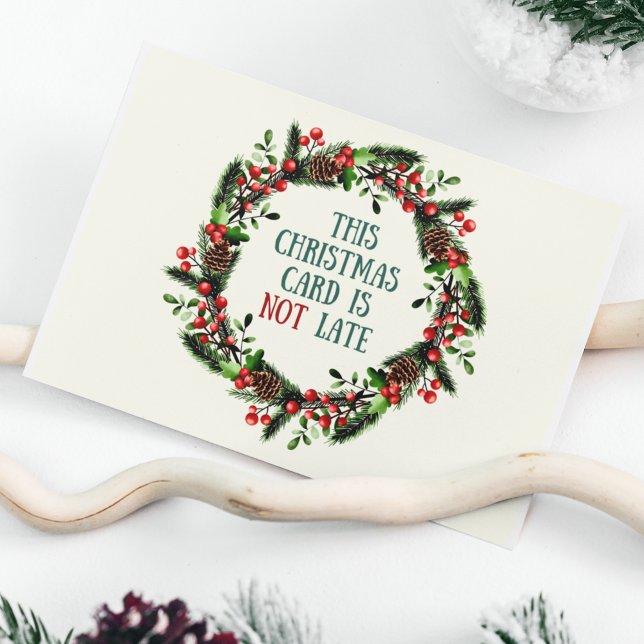 Cartes Pour Fêtes Annuelles Drôle Noël rétro de dernière minute (The Twelve Days of Christmas do not begin until Dec. 25. Set your friends straight with this card!
)