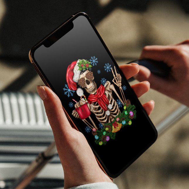 Cartes Pour Fêtes Annuelles Drôle Noël Skeleton (Créateur téléchargé)