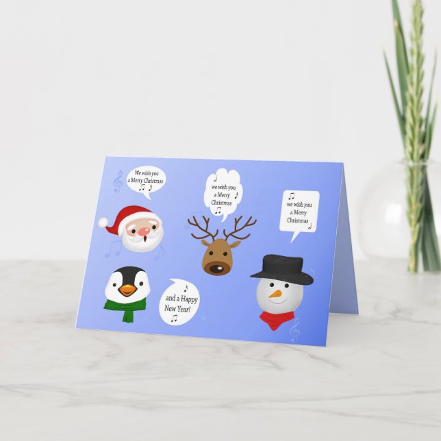 Cartes Pour Fêtes Annuelles Drôle nous vous souhaitons un Joyeux Noël (Devant)