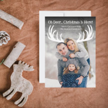 Drôle Oh Cerf Noël Est Ici Photo Moderne