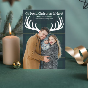 Cartes Pour Fêtes Annuelles Drôle Oh Cerf Noël Est Là Photo 