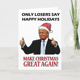 Cartes Pour Fêtes Annuelles Drôle Père Noël Donald Trump Noël