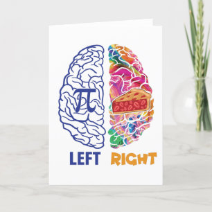 Cartes Pour Fêtes Annuelles Drôle Pi gauche Brainé à droite