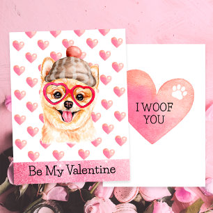 Cartes Pour Fêtes Annuelles Drôle Pomeranian Je T'aime Toi Chien Saint Valenti