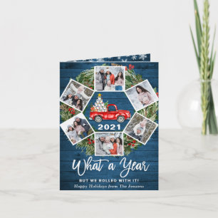 Cartes Pour Fêtes Annuelles Drôle Quelle année Camion rouge Noël 6 PHOTO